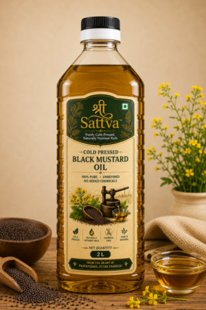 shri sattva cold pressed black mustard oil 2l